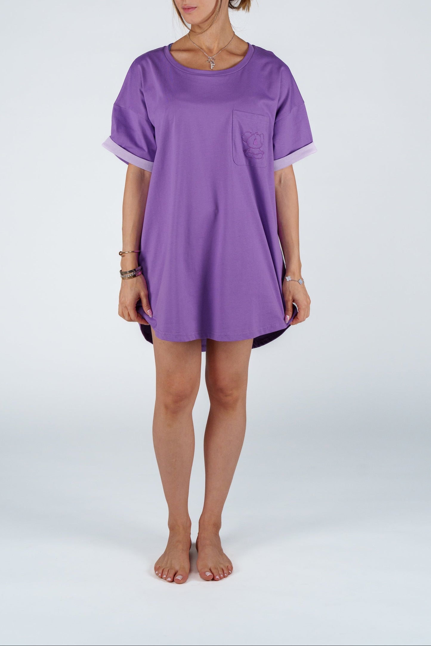 Lavender Field Oversized Tee Set