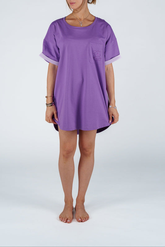 Lavender Field Oversized Tee Set